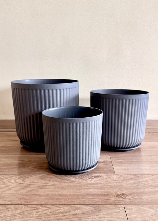 Macetero Líneo Gris